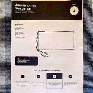 Gibson Crafting Wallet Kit with Strap. New. By Tandy Leather